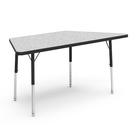 Virco 25.81 in. W, 60 in. L, 17-25 in. H, Grey Nebula Top / Black Edge 48TRAP60LO